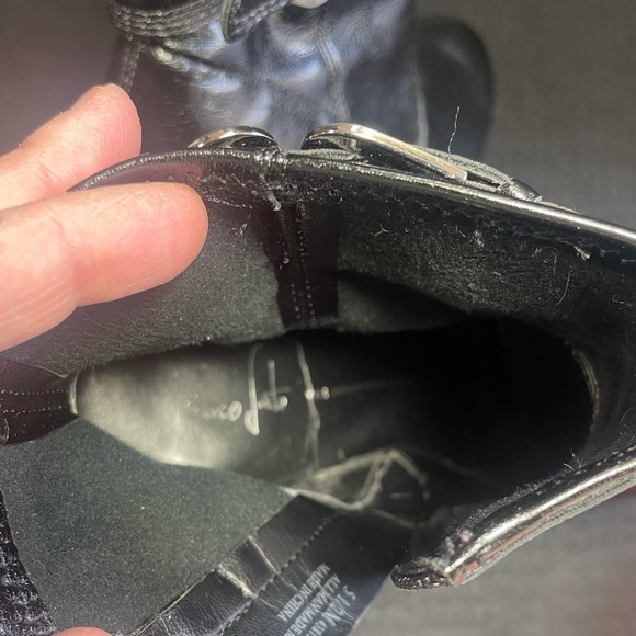 Franco Sarto Buckle Adorned Black Ankle Boots 5.5M EUC PRICE FIRM - Picture 8 of 11